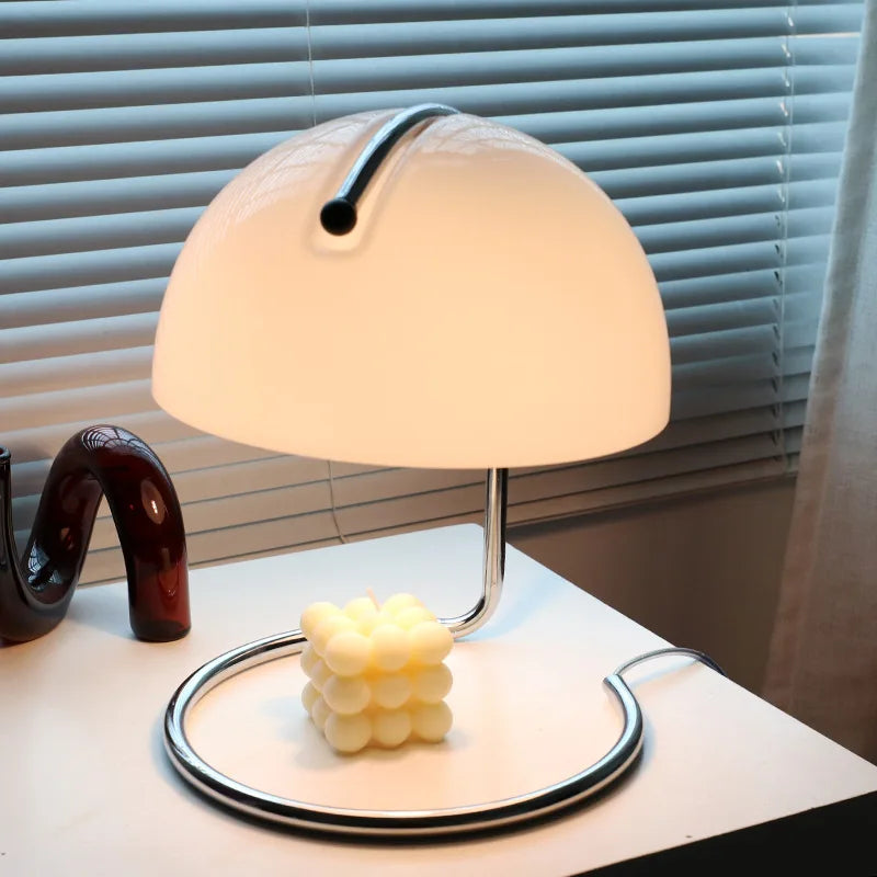 Axyaa Nordic LED Mushroom Table Lamp for Bedroom & Living Room