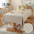 Axyaa Solid Color Tablecloth | Imitation Cotton & Linen | Straight-Edge | Dining Table Cloth