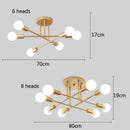 Axya Nordic Wrought Iron Ceiling Lamp Industrial Minimalist Lighting