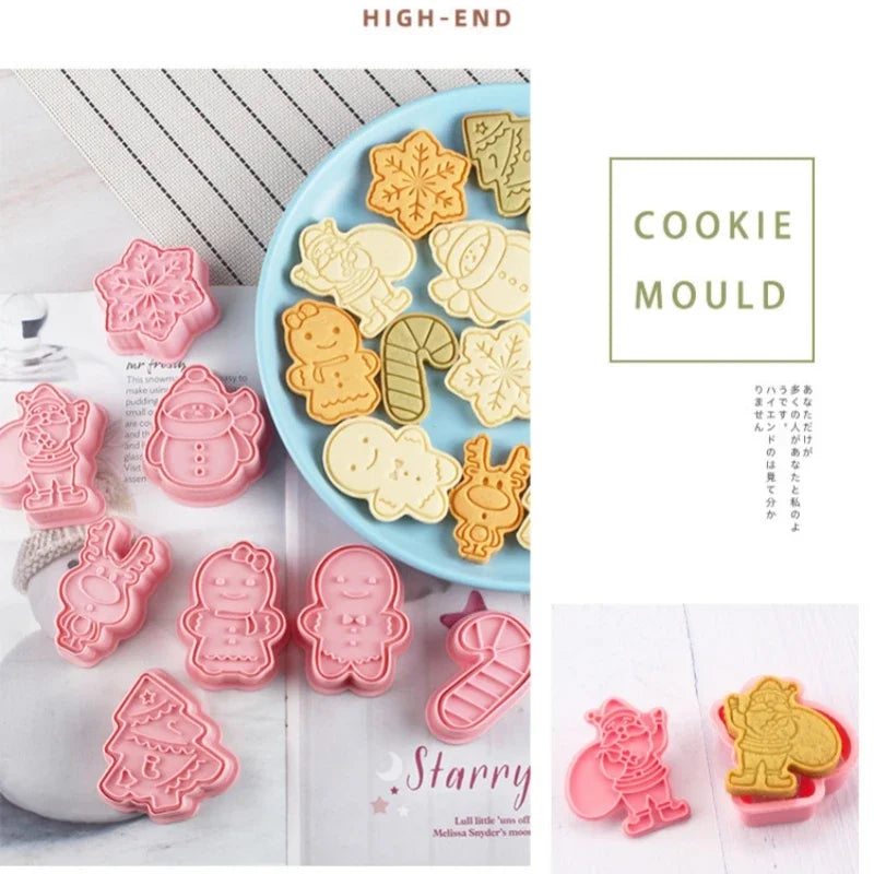 Axyaa Biscuit Mold Set for Xmas Party Decor & Baking Gadgets