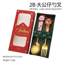 Axyaa Santa Christmas Cutlery Set: Large Doll Spoon and Fork Home Decor Gift