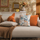 Axyaa Leopard Printed Velvet Cushion Cover 45x45cm Burnt Orange Knot Home Decor