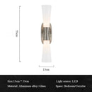 Axyaa Luxury Gold Silver Wall Sconce Glass Mirror Light