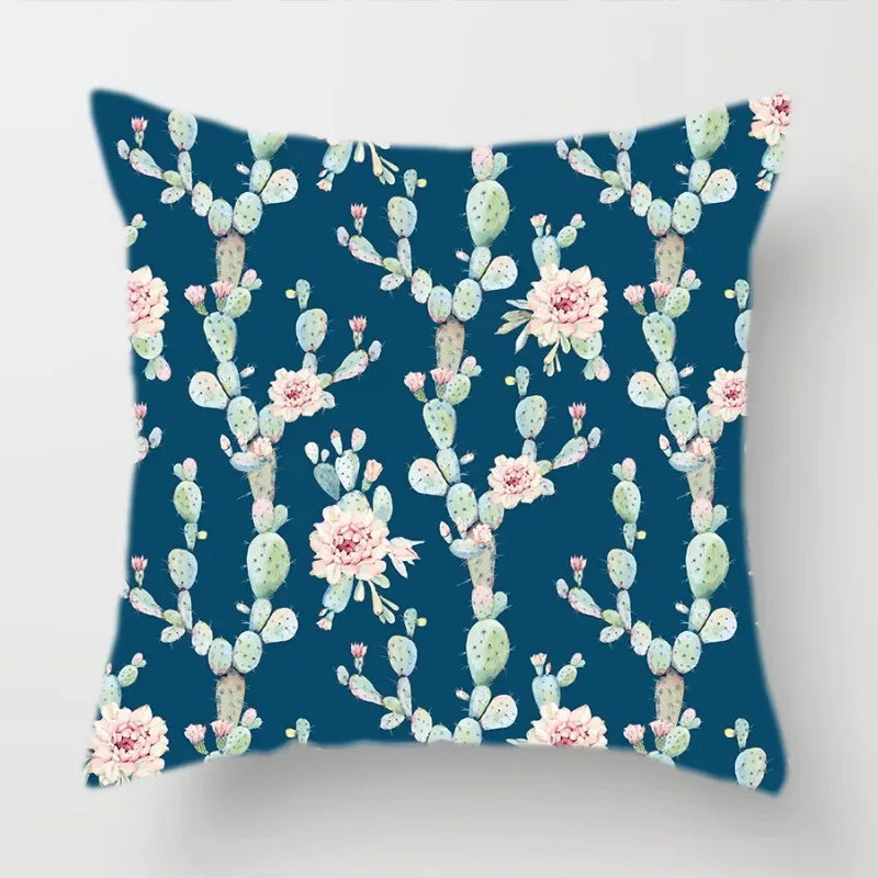 Axyaa Watercolor Cactus Flower Pillow Case 45x45cm