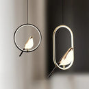 Axyaa Nordic LED Bird Pendant Chandelier for Modern Living Spaces