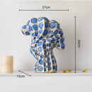 Axyaa Retro Hand-painted Porcelain Flower Vase – Home Decor Accessory