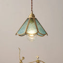 Axyaa Blue Glass LED Pendant Light Modern Nordic Suspension Luminaire