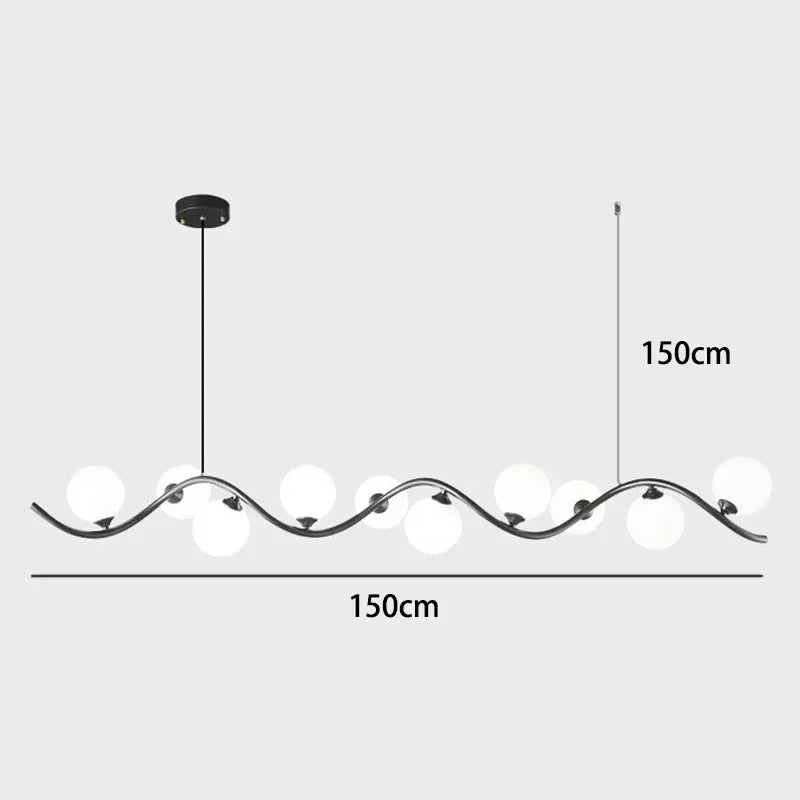 Nordic Glass Ball LED Pendant Light by Axyaa - Elegant Minimalist Chandelier
