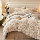 Axyaa Class A Milk Fleece 4-Piece Winter Bedding Set - Warm Quilt Cover