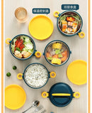 Axyaa 304 Stainless Steel Insulated Lunch Box - Student Microwave Heating Portable Container
