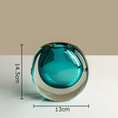 Axyaa Glass Vase Artificial Flowers Desk Decoration Modern Home Decor