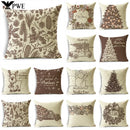 Axyaa Christmas Linen Cushion Cover 45X45CM