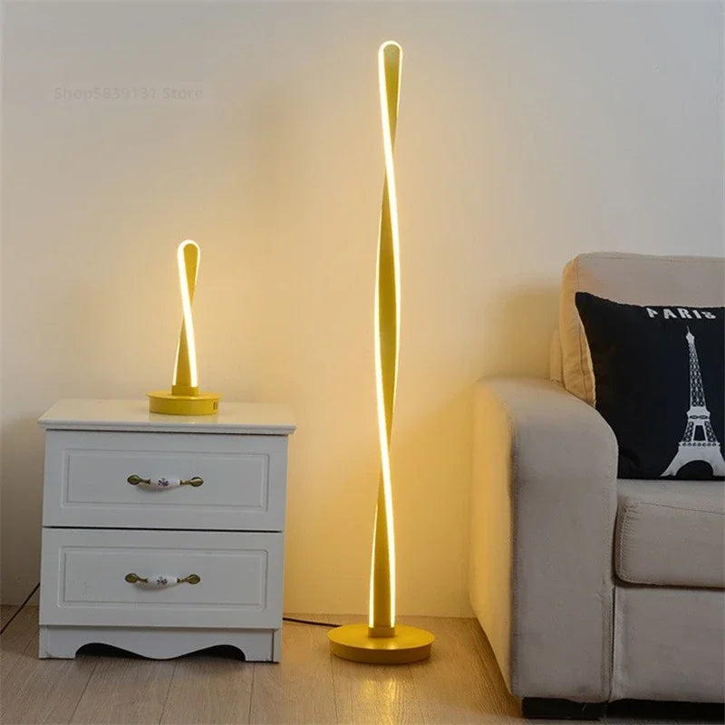 Axya Modern Aluminum Floor Lamp for Living Room, Study, or Home Decor - Dimmable LED Light