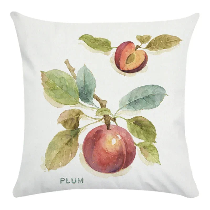 Axyaa Cartoon Fruit Vegetable Print Cushion Cover 45X45CM