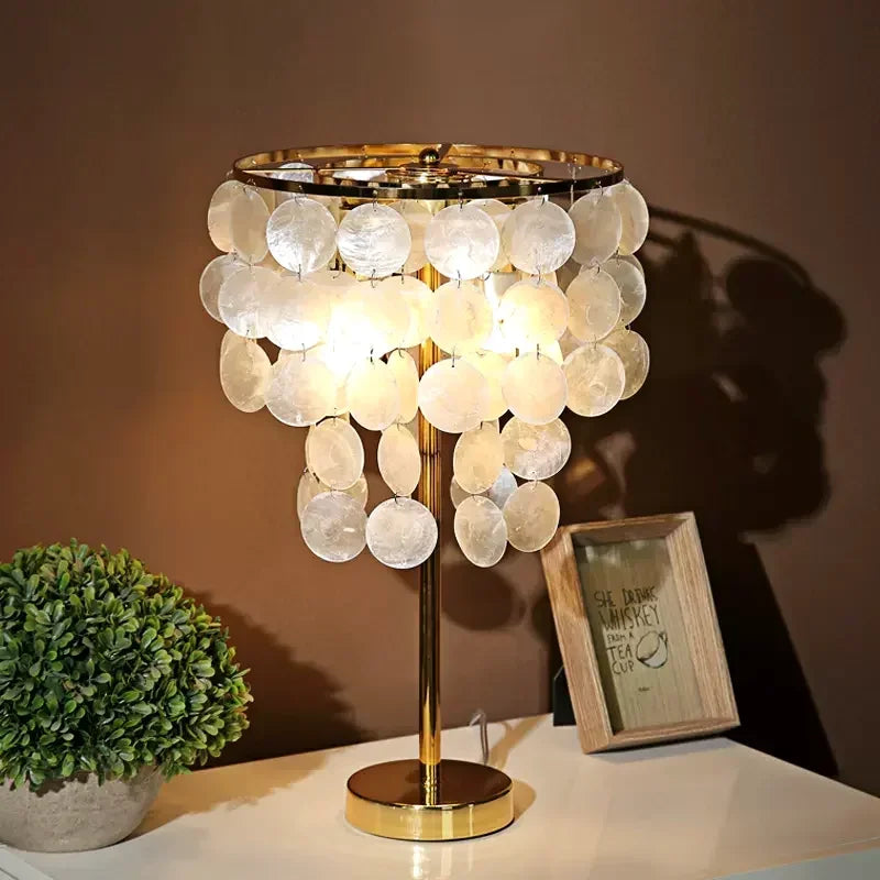 Axyaa Shell Pendant Chandelier: Modern, Cozy Lighting for Home, Hotel, and Shop
