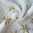 Axyaa White Gold Snowflake Plush Cushion Cover 45x45cm Home Decor Christmas Decoration