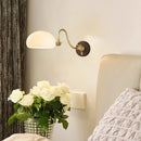 Axyaa Gold Brass Wood Sconce Lampshade Wall Lamp for Parlor & Bedroom