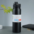 Axyaa 24H Insulated Stainless Steel Water Bottle with Handle, BPA-Free Sports Thermos