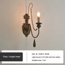 Axyaa Country French Retro Wall Lamp for Living Room Bedroom Decor