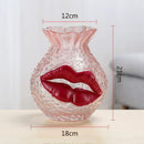 Axyaa Glass Lips Flower Arrangement Home Decoration
