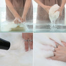 Axyaa Plush Faux Fur Sheepskin Carpet Fluffy Rug for Living Room & Bedroom