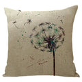 Axyaa Maple Leaf Print Linen Pillowcase for Home Decor and Sofa Comfort
