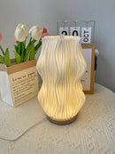 Axyaa Modern Desk Lamp for Bedroom Study, Stylish 3D Printed Decorative Hotel Room Lighting