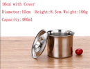 Axya Stainless Steel Condiment Pot Milk Can Salt Storage Bottle