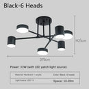 Axyaa Nordic LED Ceiling Light for Bedroom Living Room Study - Modern Wrought Iron Lighting