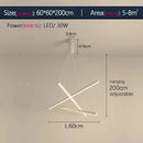 AXYAA Minimalist Duplex LED Chandelier for Living Room, Restaurant, Villa Hall