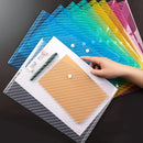 Axyaa A4 Transparent Plastic File Bag Snap Button Organizer Stationery Storage