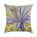 Vintage European Lily Oil Painting Linen Cushion Cover by Axyaa - 45X45CM