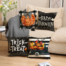 Axyaa Halloween Horror Atmosphere Linen Pillow Cover for Home Decor