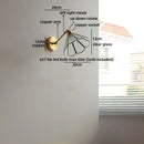 Axyaa Crystal Copper LED Wall Light Fixture for Kitchen Bedroom Home Decor