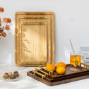 Axyaa Bamboo Tea Tray Retro Nanzhu Rectangular Serving Plate Dish Home Accessories
