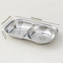 Axyaa Kids Stainless Steel Divided Food Plate - Mini Cute Fruit Dish