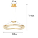 Axyaa Modern Ring LED Pendant Chandeliers for Living Room and Dining Room