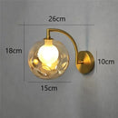 Axyaa Glass Ball LED Wall Lamps: Minimalist Nordic Design for Bedroom, Living Room & More