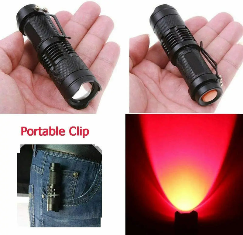 Axya 670nm RGB LED Flashlight - Waterproof Pocket Emergency Lantern