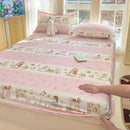 Axyaa 100% Cotton Mattress Protector Cover - Single Piece, Non-slip, Dustproof
