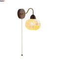 Axyaa Resin Shell Pull Chain LED Wall Lights - Modern Staircase & Bedroom Lamp