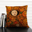 Axyaa Gold Pattern Oil Painting Decorative Throw Pillow Case - 45x45cm
