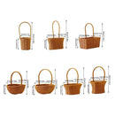 Axyaa Handwoven Rattan Basket with Handle: Hanging Organizer for Home, Toilet, and Sundries
