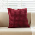 Axyaa Solid Color Elastic Puff Plaid Sofa Cushion Cover