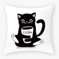 Axyaa Black Cat Pillowcase 45*45 Sofa Car Home Decor Cushion Cover