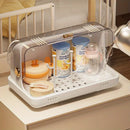 Axyaa Baby Bottle & Tableware Drying Rack with Dust-proof Lid and Water Cup Storage Box