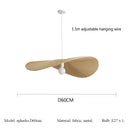 Axyaa Nordic Fabric Pendant Light, LED Chandelier Lamp for Dining Room and Bar
