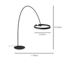 Axyaa Luxury Fishing Lamp: Circular Vertical Floor Lamp for Living Room & Bedroom