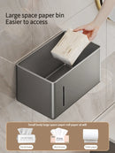 Axyaa Toilet Tissue Box: Wall Mounted Bathroom Paper Storage Rack