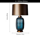 Axyaa Blue Glass Floor Lamp | American Style LED Light for Living Room